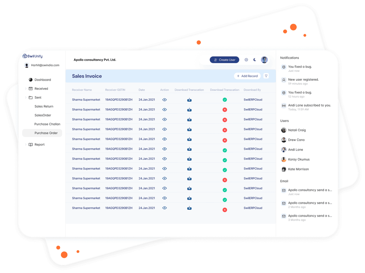 Invoice sharing across systems